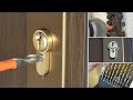 2 ways to drill door cylinder lock