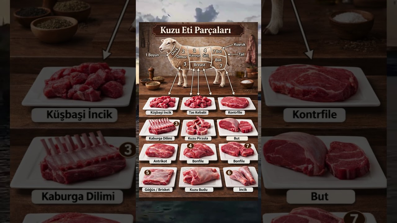 Kuzu Eti Parçaları Nelerdir? | Hangi Et Nerede Kullanılır? #pratikbilgiler #kurban Kuzu Eti Parçaları Nelerdir? | Hangi Et Nerede Kullanılır? #pratikbilgiler #kurban