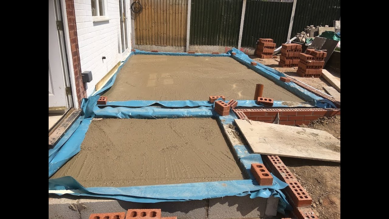 How To Build An Extension Part 3 Concrete Floor Slab Youtube