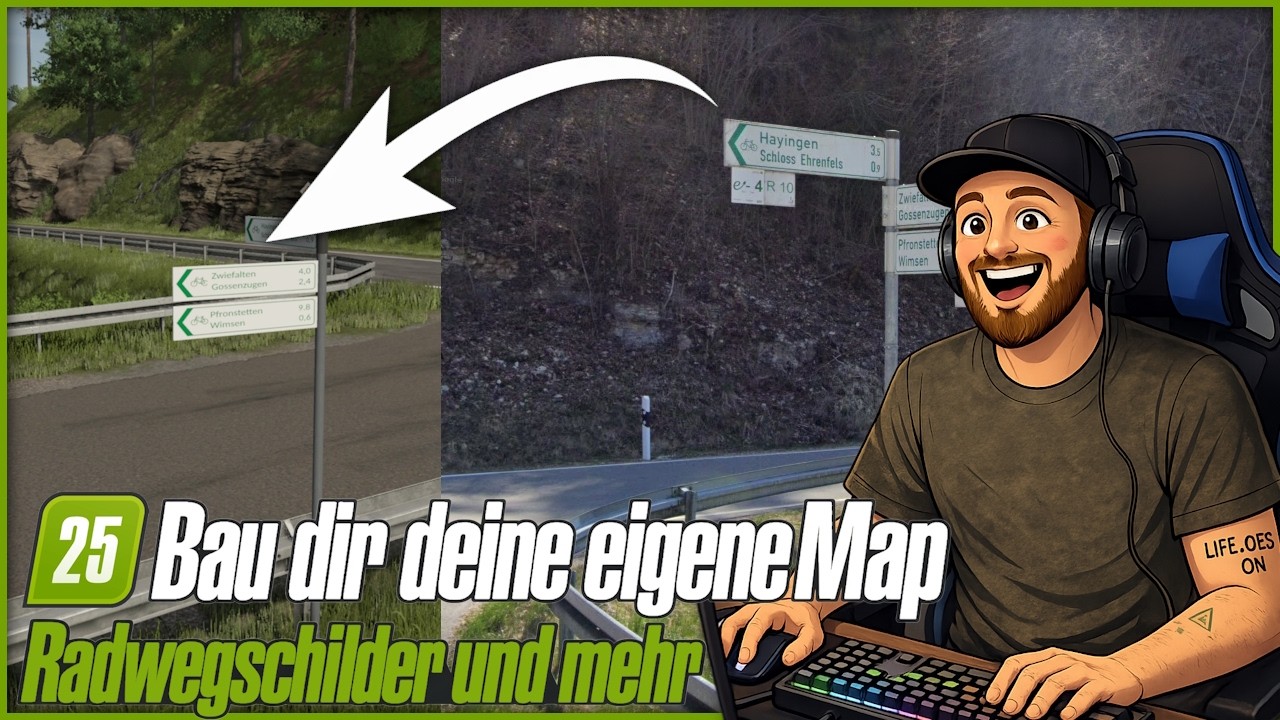 LS25 Folge 8 - Bau dir DEINE EIGENE Map: Schilder für Radwege und einiges mehr