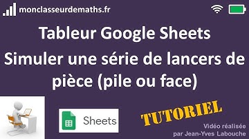 Tuto Google Sheets : Simuler une série de lancers de pièces (Pile ou face)