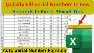 Quickly Fill Serial Numbers In Few Seconds In Excel #Excel Tips