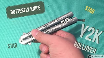Butterfly Knife / Balisong Trick : Y2K Rollover Tutorial :OOOOO