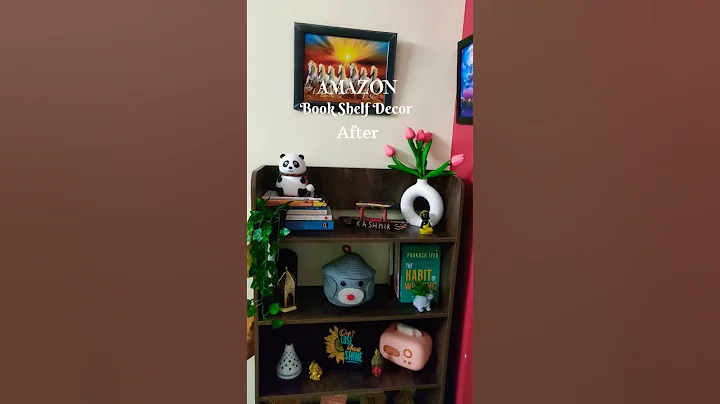 Book shelf decor 🎀 #ytshorts #aesthetic #amazon #amazonfinds #bookshelf #minivlog #home