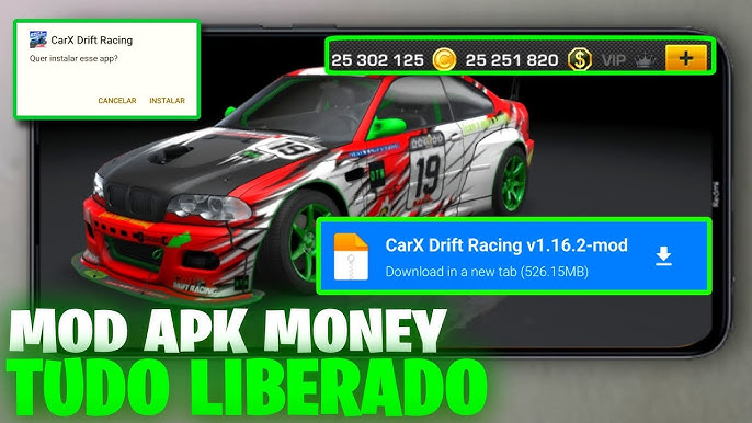 🏆CARX DRIFT RACING 2 MOD APK DINHEIRO INFINITO & TODOS OS CARROS  DESBLOQUEDOS {MEDIAFIRE} ATUALIZADO 