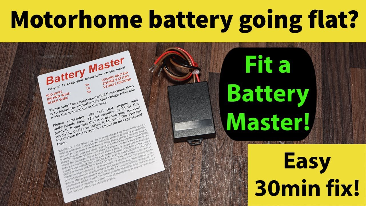 Battery Master Fit  Charge your motorhome vehicle battery from