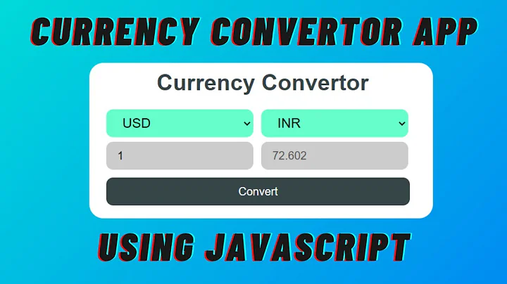 Currency Convertor App using JavaScript in 13mins?? Mini Projects For Beginners