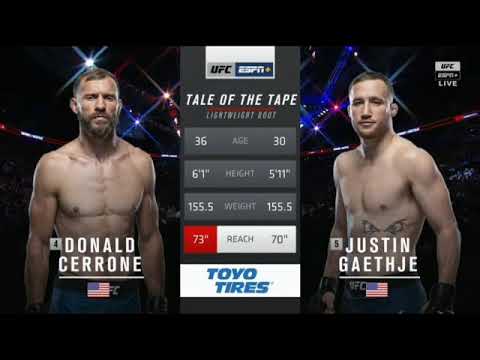Justin Gaethje vs Donald Cerrone fight footage