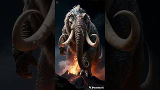 AI Hybrid: T-Rex Mammoth Fusion! Evolution Battle!(AI generated video)