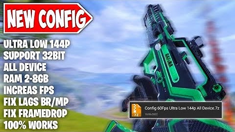 CONFIG 60FPS ULTRA LOW 144P IN COD MOBILE | FIX LAGS ALL DEVICE | CONFIG CODM