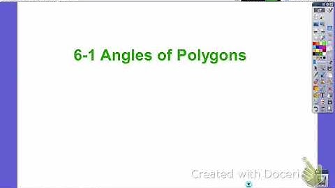 6-1 Angles of Polygons