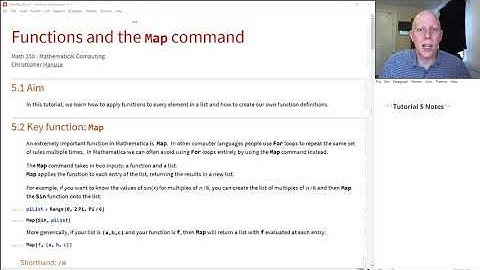 Mathematica Tutorial 5 - Functions and the Map Command. Part 1: The Map Command