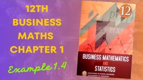 Applications of matrices and determinants 12th Business maths Chapter-1 Example:1.4