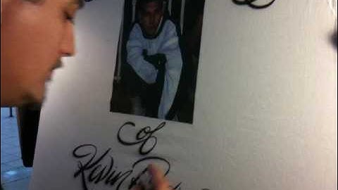 Airbrush tshirt using script lettering and transfer  by artist Jaime Rodriguez