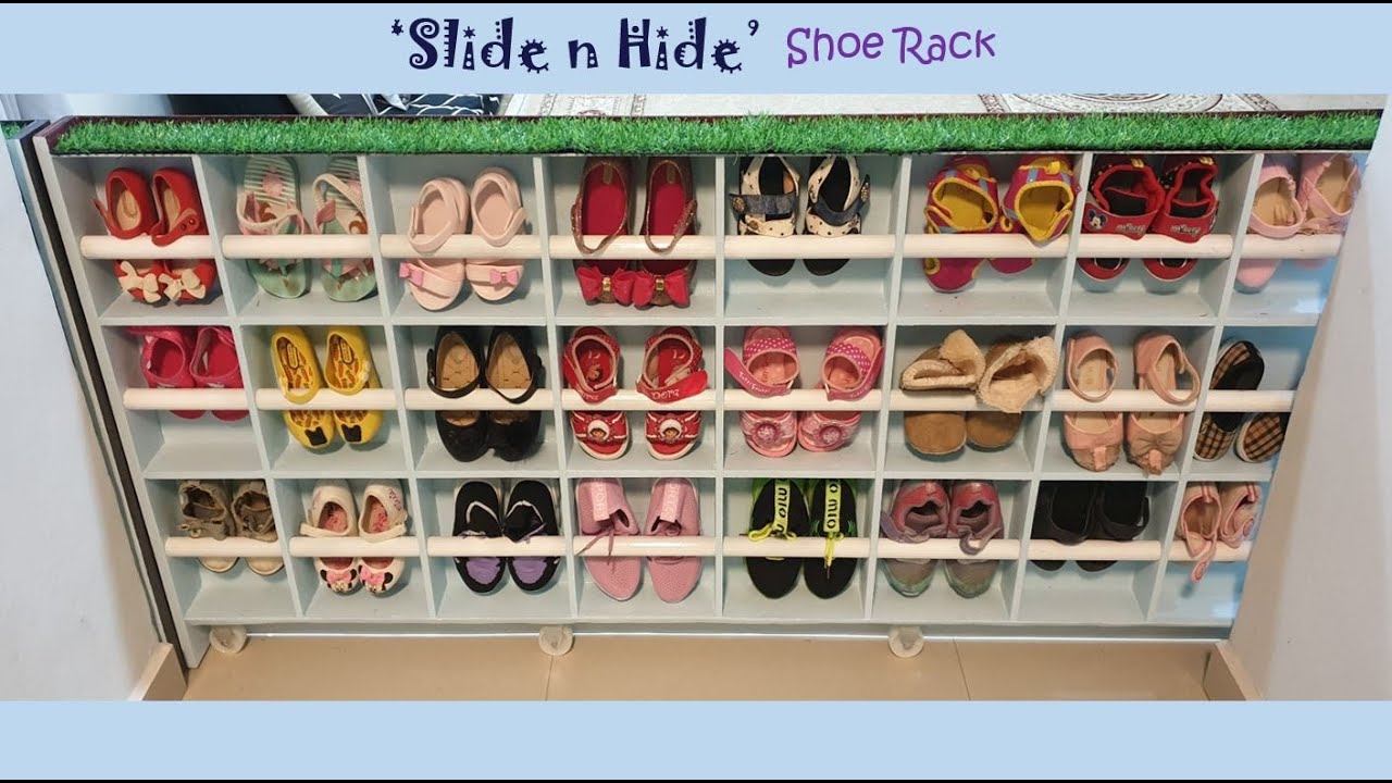 Sliding Hidden Space Saving Shoe Rack Display Slide Hide Shoe Rack sliding-hidden-space-saving-shoe-rack-display-slide-hide-shoe-rack