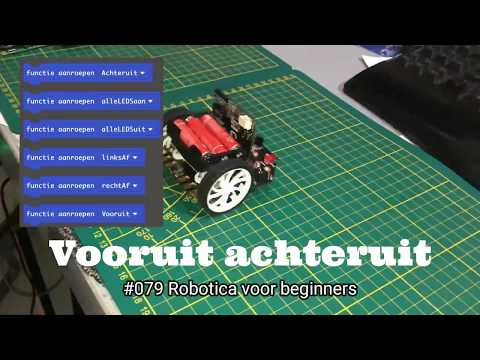 Microbit robot met 4 commandos #079 [Mei-2019]