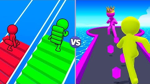 Bridge Race gameplay Vs | Giant Rush - All levels Gameplay"Android,iOS