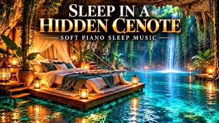 Sleep in a Floating Bed Inside a Hidden Cenote | Soft Piano Sleep Music