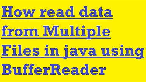 How read data from multiple files in java using BufferReader