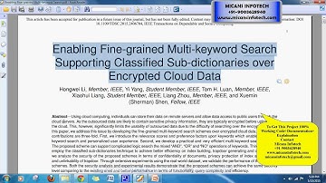 Enabling Fine-grained Multi-keyword Search Supporting Classified Sub-dictionaries