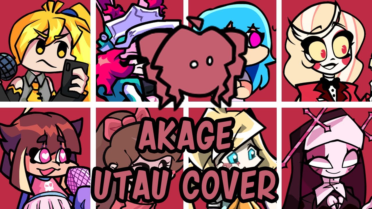 AKAGE [赤毛] but Every Turn a Different Character Sings (FNF Teto Kasane AKAGE) - [UTAU Cover]