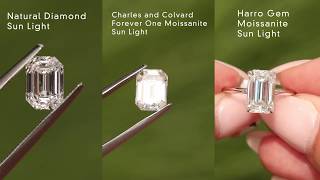 Diamond vs Moissanite - Emerald Cut