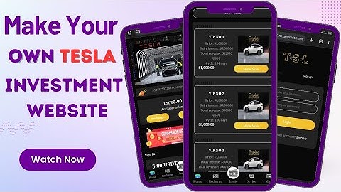 Make Your Own Tesla Investment Website || Free Power Bank Website Script