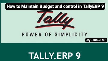 How To Maintain Budget and Control in TallyERP 9  #tally #youtuvideo #viralshorts2023