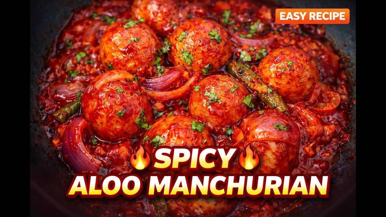 Spicy Aloo Manchurian Recipe | Crispy & Saucy Potato Manchurian | Easy Indo-Chinese Starter