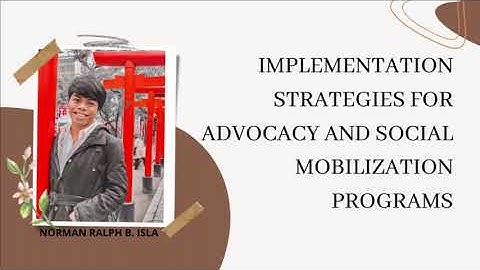 Implementation Strategies for Advocacy and Social Mobilization Programs