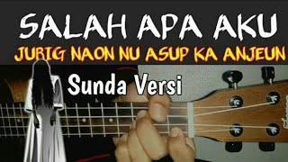 SALAH APA AKU Versi Sunda | Entah Apa Yang Merasukimu - Cover Ukulele Senar 4 (sub.Indo)