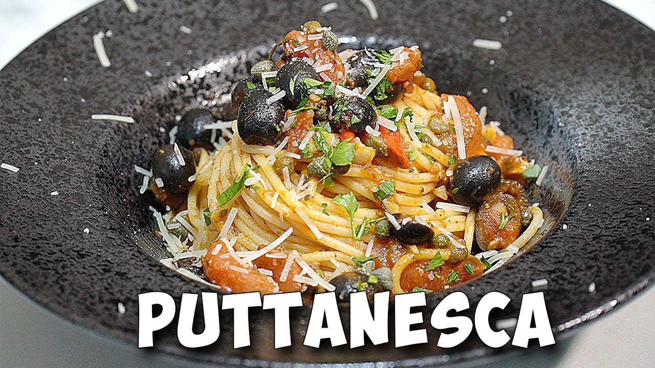 Spaghetti alla Puttanesca ITALIAN pasta dish
