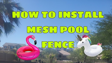 How to install mesh pool fence in dirt or concrete.