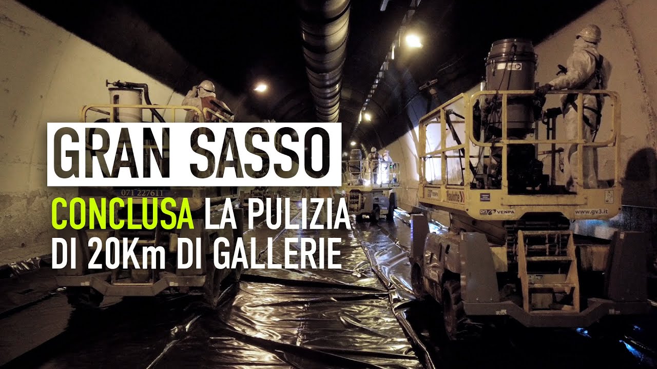 TRAFORO DEL GRAN SASSO conclusa la pulizia di 20 km di gallerie YouTube