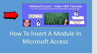 How to insert a module in Microsoft Access
