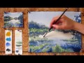 Intermediate step by step watercolor tutorial: Painting a Lake