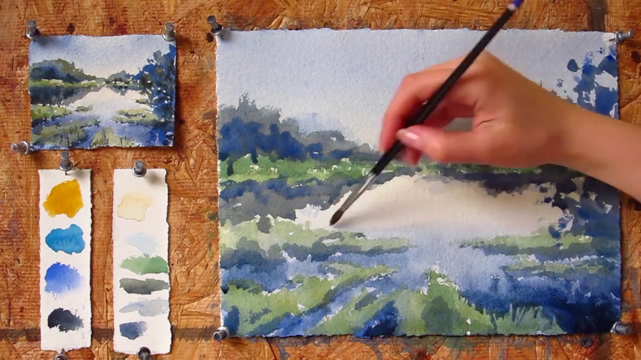 Intermediate step  by step  watercolor  tutorial Painting  a 