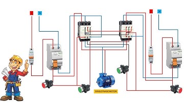 How to Control a Single Phase Motor With two Power Sources in two places