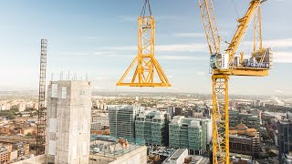 Tower Crain Disassembly London Timelapse 4h in 8 min. (4K) Демонтаж Башенного Крана 4 чеса в 8 минут