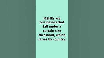 Understanding MSME: What are Micro, Small and Medium Enterprises? #shorts #msme