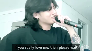 BTS Jungkook sang 'If You Really Love Me' (English lyrics) by Busker Busker Cover on Weverse Live