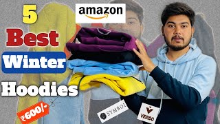 5 Best Winter Hoodies/Sweatshirt Haul Under ₹500|Amazon Hoodies Haul|Unboxing Hoodie For winter 2023