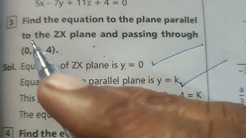 Find out equation of parllel to zX plane