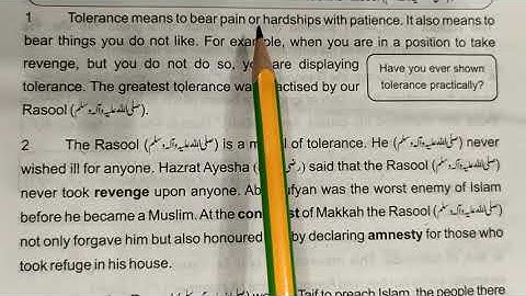 Class 8th English Translation Lesson 01 - Part 1 of 2 - Tolerance of the Rasool - Online Teacher PK