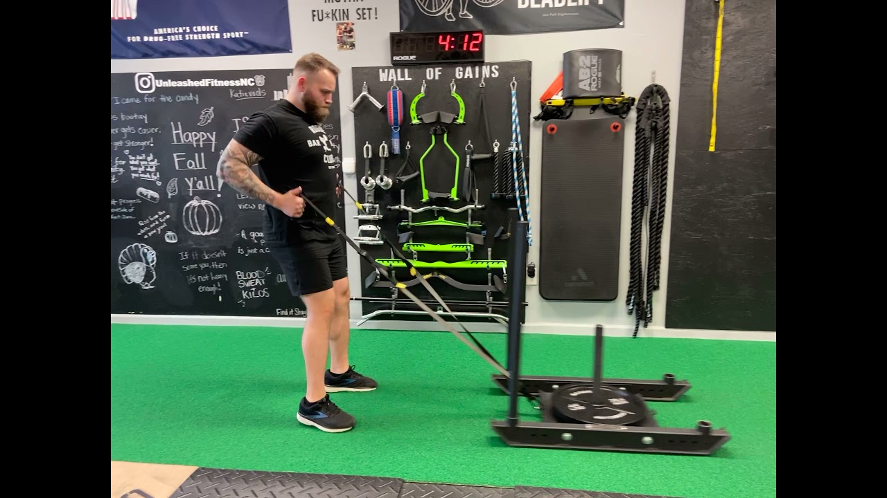 Drag Rows Exercise Sled Drag Row - YouTube