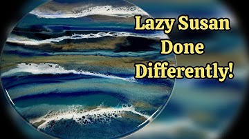 470. Something NEW! A familiar item in a NEW way! Fluid Art, Resin Art #lazysusan