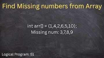 Find missing numbers from array using java, Print missing array elements using java