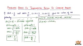 How to solve problems based on trigonometric ratios of compound angles -- Vol 1/10