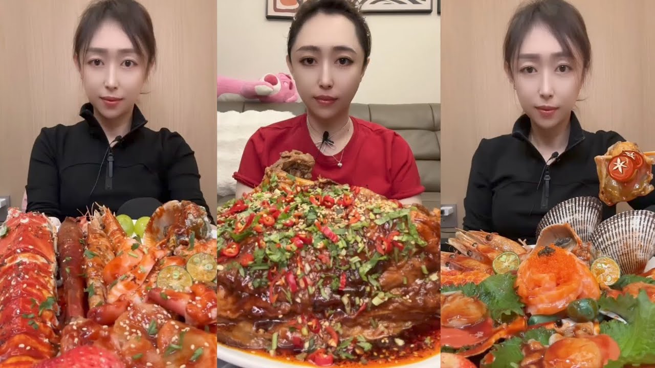 Mukbang #14: Eating roll  belly , braised pork belly, legs pork #mukbang #eatingshow #porkbelly