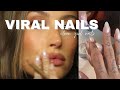 DIY: How To VIRAL CLEAN GIRL NAILS At Home | Hailey Bieber Nails